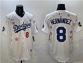 Men's Los Angeles Dodgers #8 Enrique Hernandez White 2025 Tokyo Series Limited Stitched Jersey,baseball caps,new era cap wholesale,wholesale hats